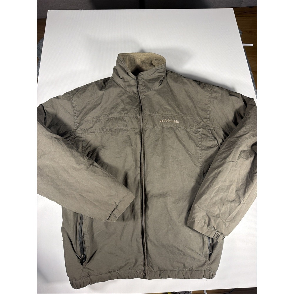 Columbia Sportswear Men's XLT Olive Green Fleece Lined Full Zip Jacket